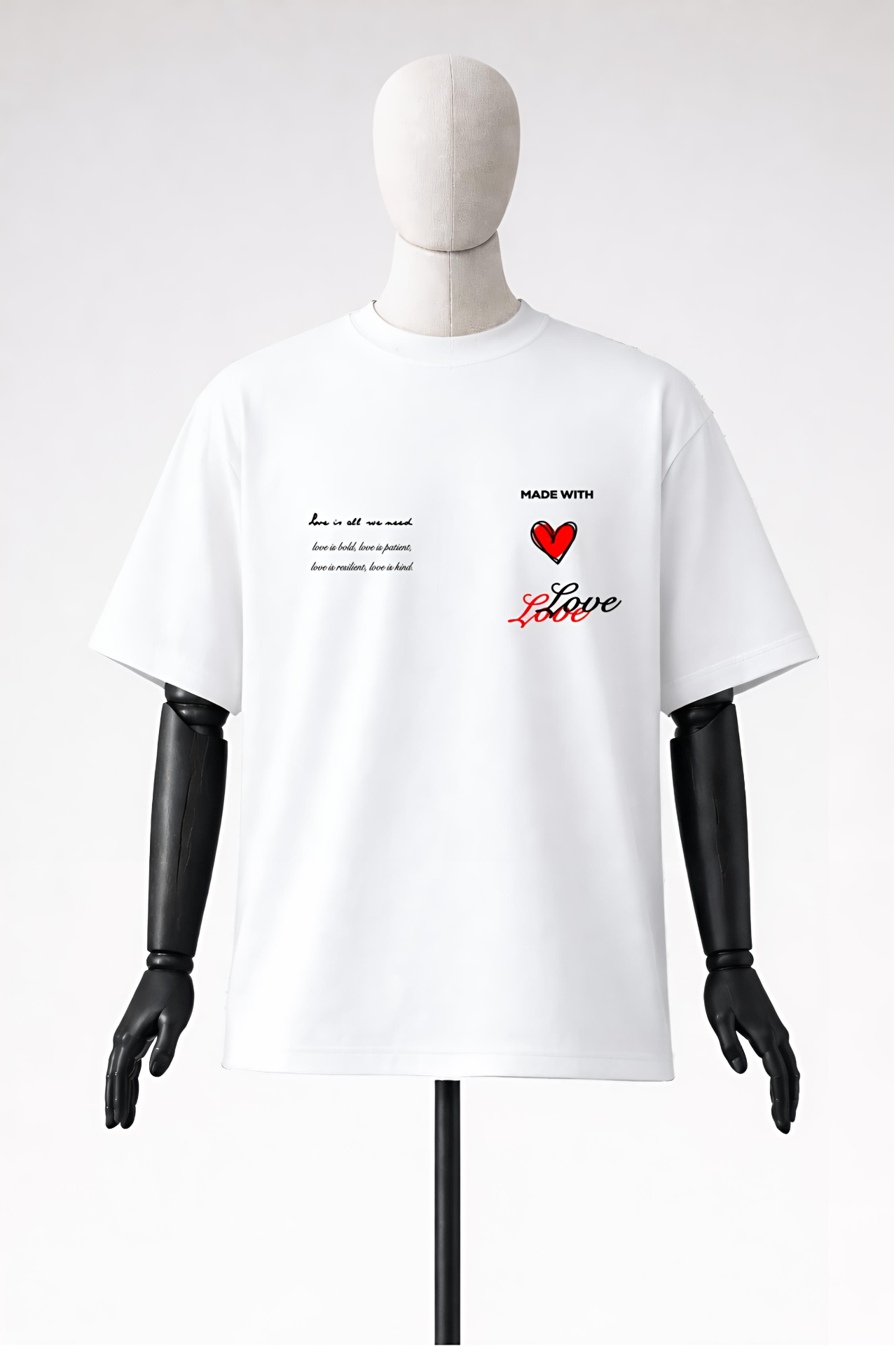 NAKANJANI white tee — Made With Love editorial print